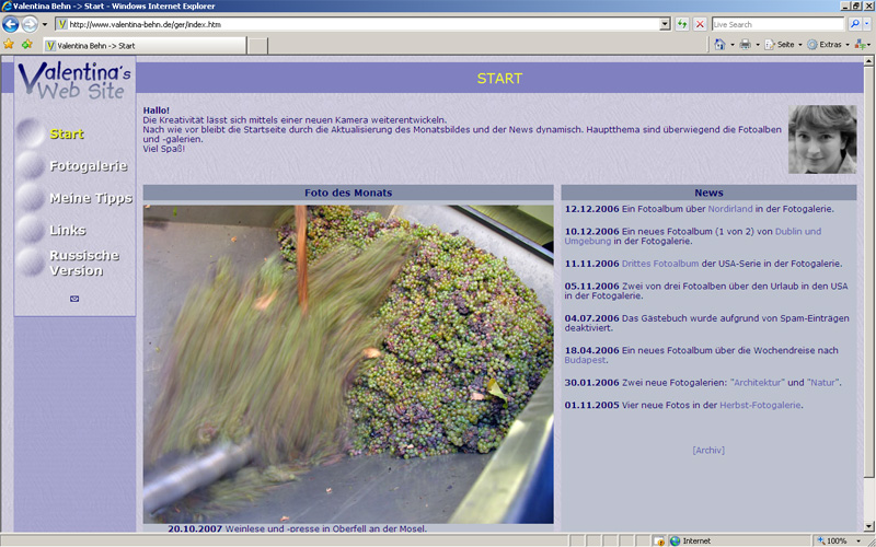 Homepage Design untill 12/2007